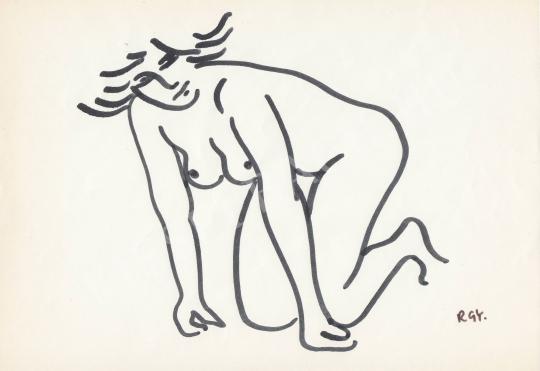  Rózsahegyi, György - Kneeling Nude painting